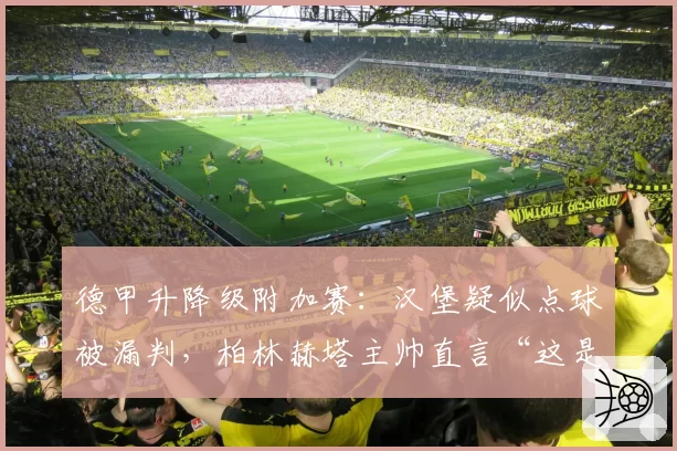 德甲升降级附加赛：汉堡疑似点球被漏判，柏林赫塔主帅直言“这是丑闻”
